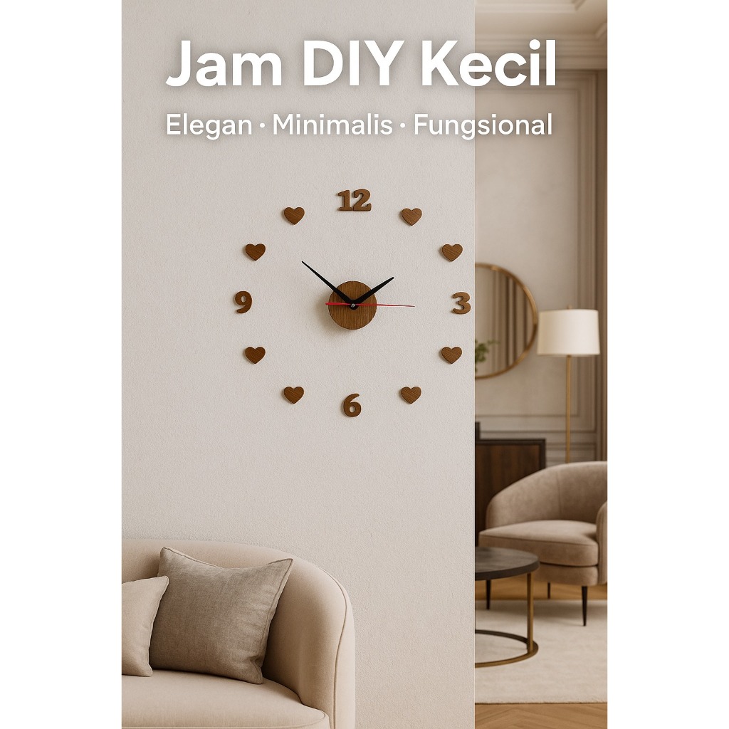 Shenar Jam Dinding Tempel Diy Kecil / Jam Angka Huruf Tempel Dinding Kamar / Jam Kecil Tempel Tembok