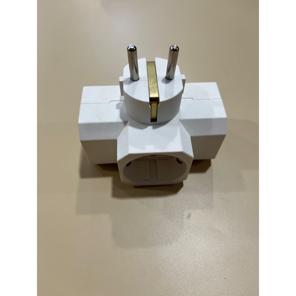 STEKER T-ARDE BROCO PUTIH - COLOKAN T ARDE 2P Cabang Kaki 3 - ORIGINAL BROCO