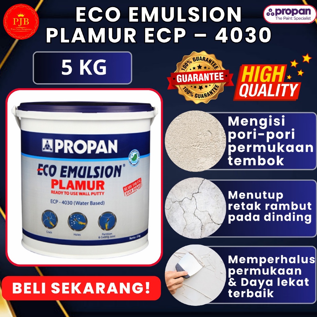 Propan Plamir Tembok / Dempul Tembok Eco Emulsion / Cat Dasar Tembok ECP-4030 5KG