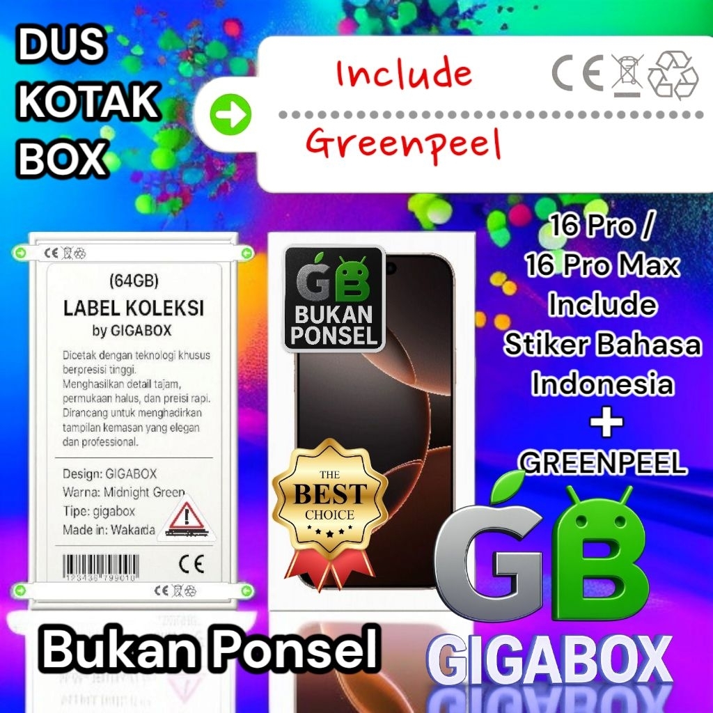 

(Best Choice) Dus | Kardus | Box 16 Pro / 16 Pro Max - Tampilan Bahasa Indonesia + Greenpeel