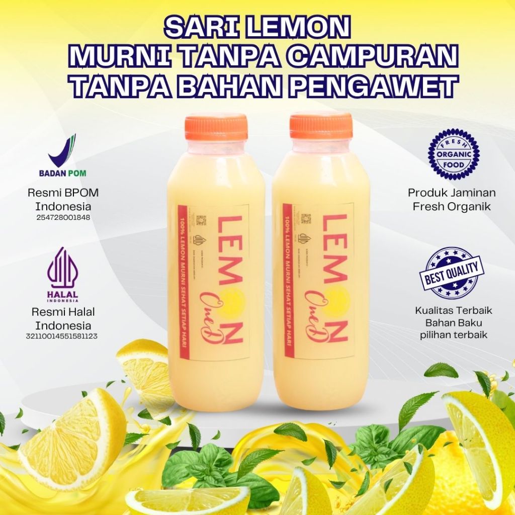 

BUY 1 GET 1 250ML+250ML LEMON LEGEND - Sari Lemon Alami 100% Minuman Diet Sehat dan Detoks Alami