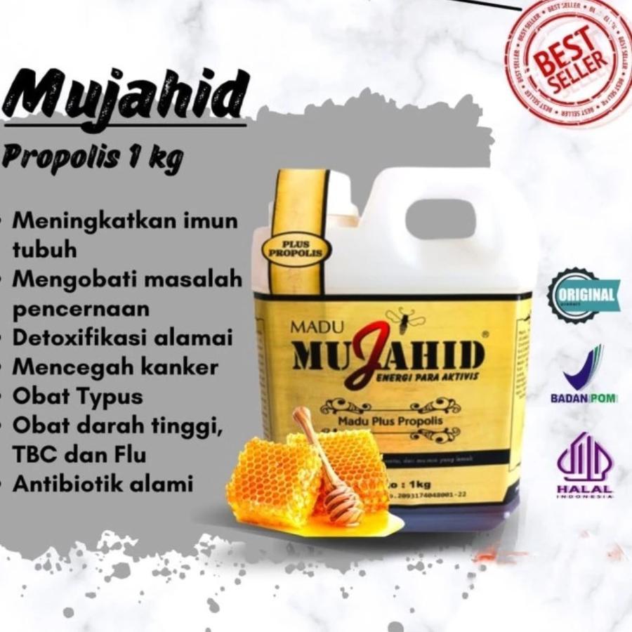 

Madu Propolis Mujahid 1 kg - Natural Raw Honey Asli Alami Original