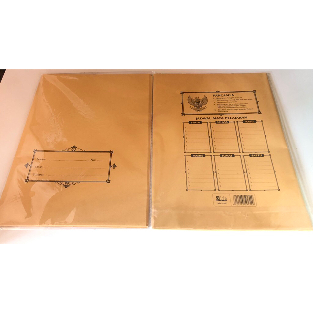 

SAMPUL BUKU TULIS COKLAT/SAMPUL BATIK KWARTO ISI 10 pcs