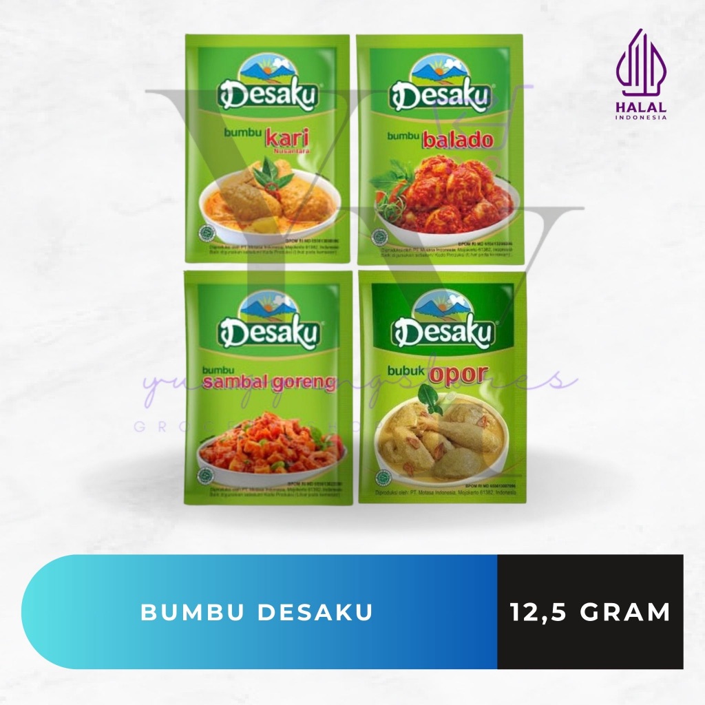 

[SATUAN] Desaku Bumbu Masak Instant Bubuk Balado / Kari / Sambal Goreng / Opor 12,5 gram