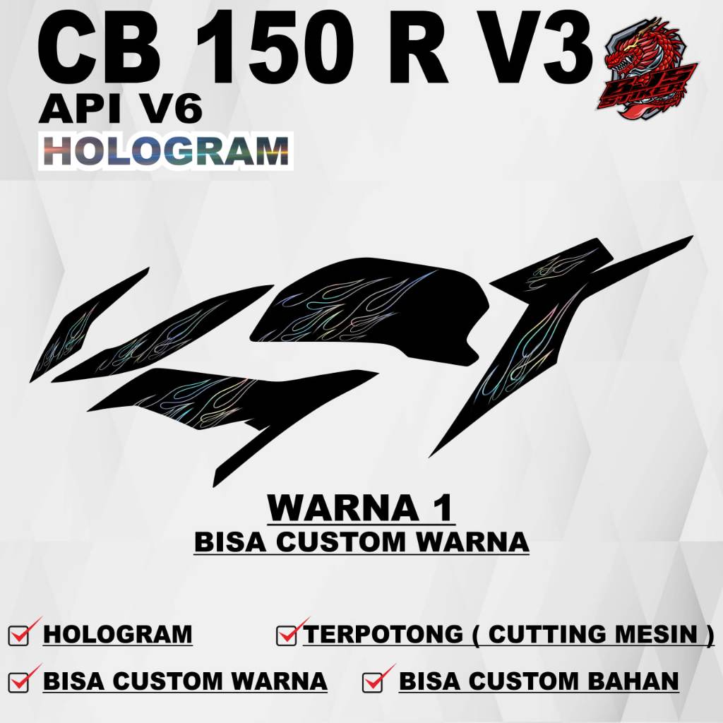 Stiker NEW CB 150 R V3 / Striping NEW CB 150 R V3 / Sticker Striping Decal Hologram NEW CB 150 R V A