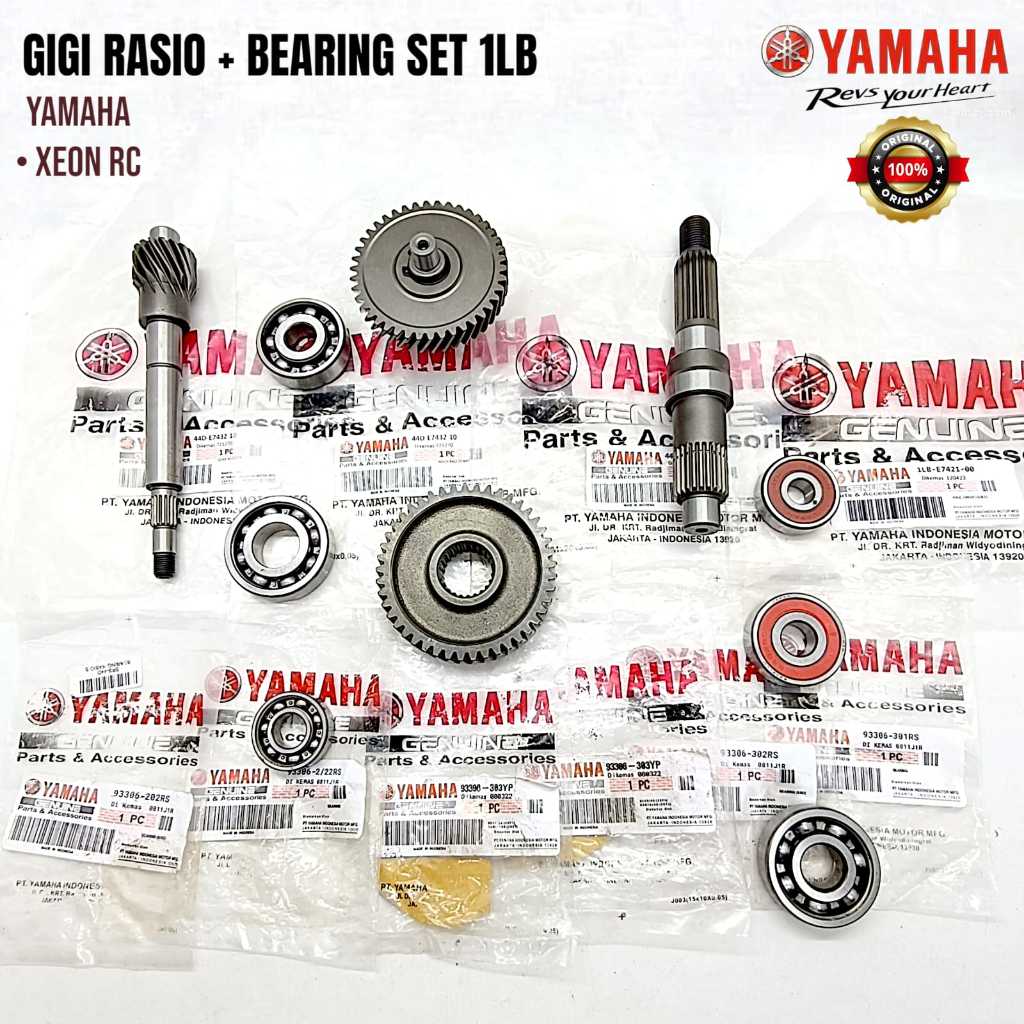 Gigi Rasio Plus Bearing Yamaha Xeon RC Original Gigi Rasio 1LB Gear Rasio Set Xeon RC