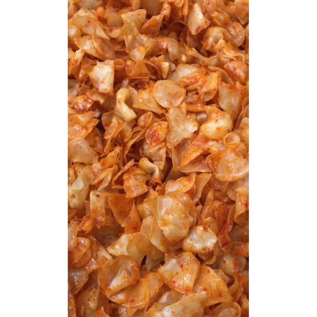 

snack makanan ringan sehari-hari kripik singkong balado uleuk pedas manis 250gr 500-1kg