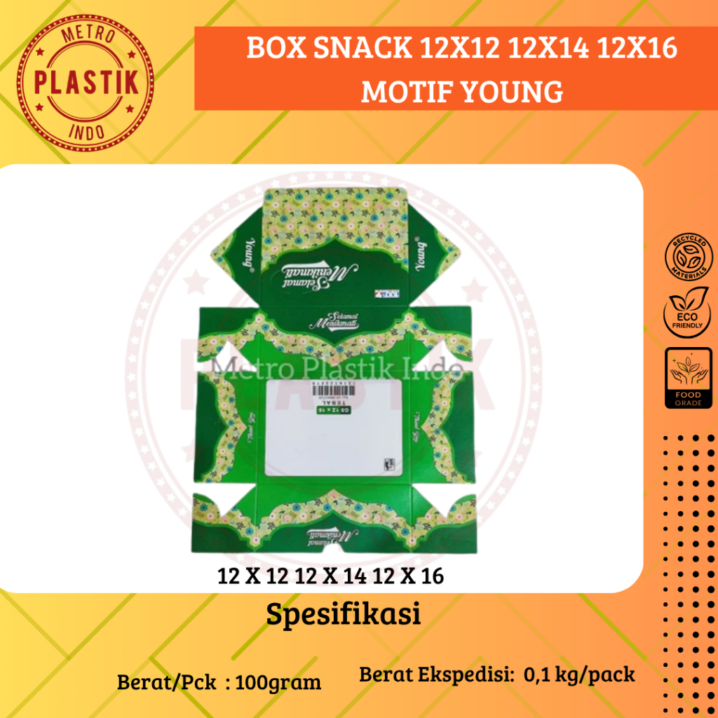

Box Snack 12x12 12x14 12x16 Dus Kotak Kue Roti Motif Young Uk 12 x 12 12 x 14 12 x 16