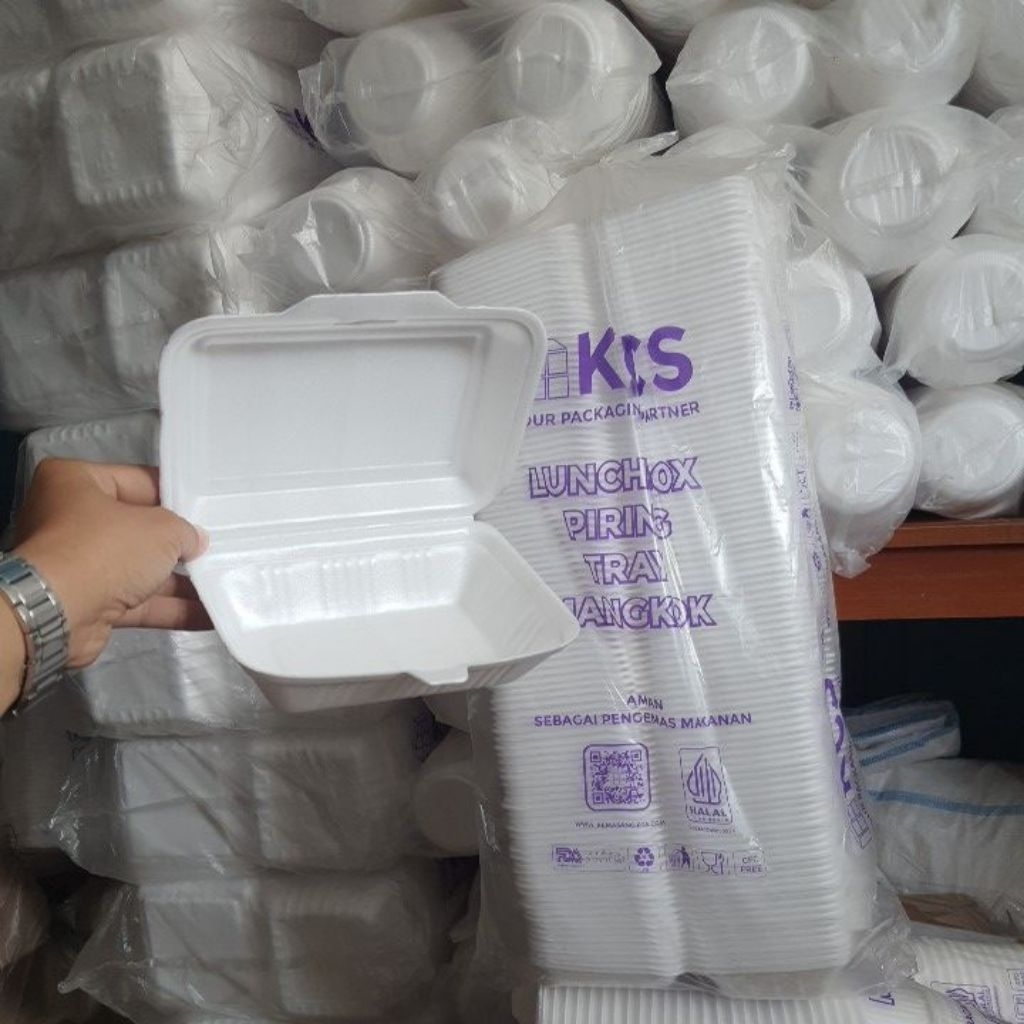 Styrofoam Bubur Sedang Sterofoam Foam Nasi Sedang Merk KCS BSM GPS 1 Ball isi 100pcs