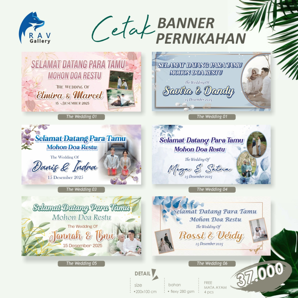 BANNER PERNIKAHAN SELAMAT DATANG PARA TAMU CUSTOME FOTO