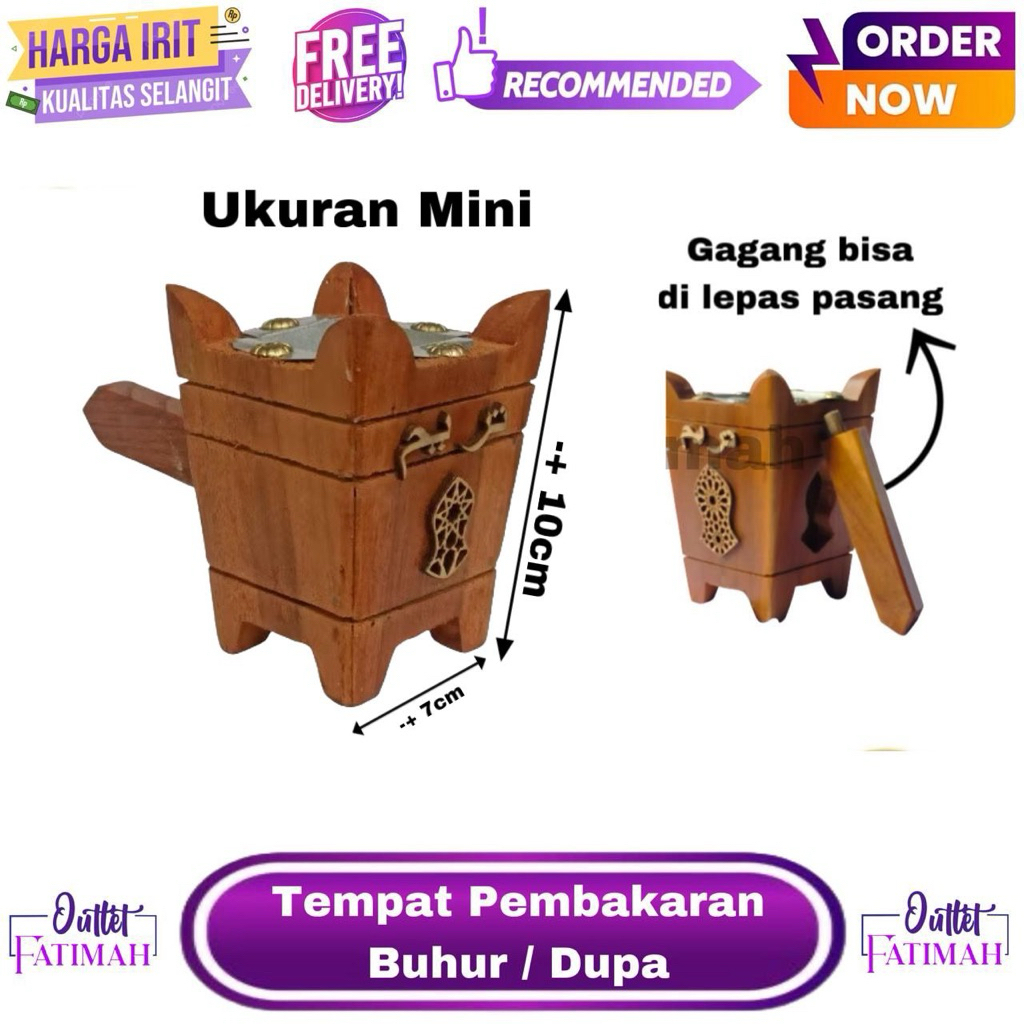 Tempat Bukhur Dupa Kayu | Prapen Kayu | Mabkhara