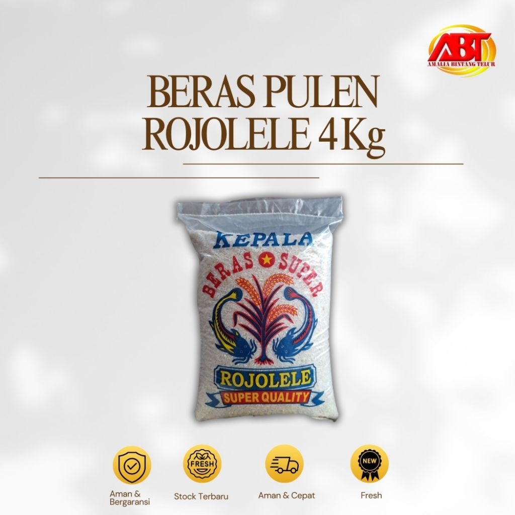 

ABT - Beras Rojolele 4kg Harga Promo Enak,Bersih dan Putih (FRESH-AMAN-BERGARANSI)