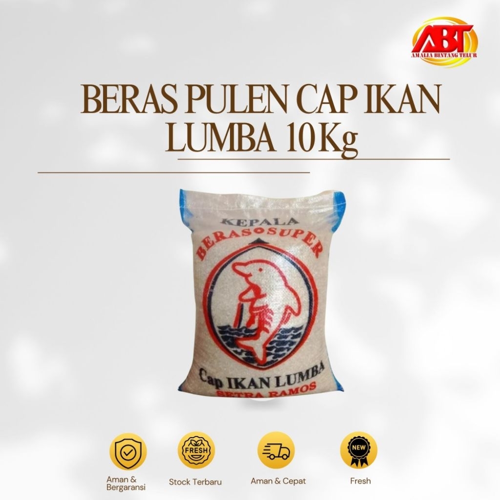 

ABT - Beras Pulen Cap Ikan Lumba 10kg Enak,Bersih dan Putih (FRESH-AMAN-BERGARANSI)