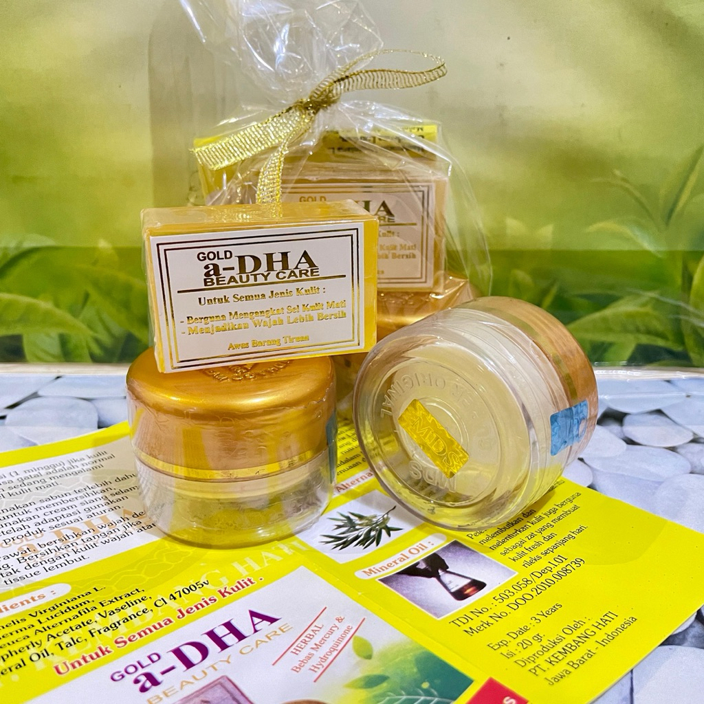 cream a-DHA gold mds original Tutup timbul