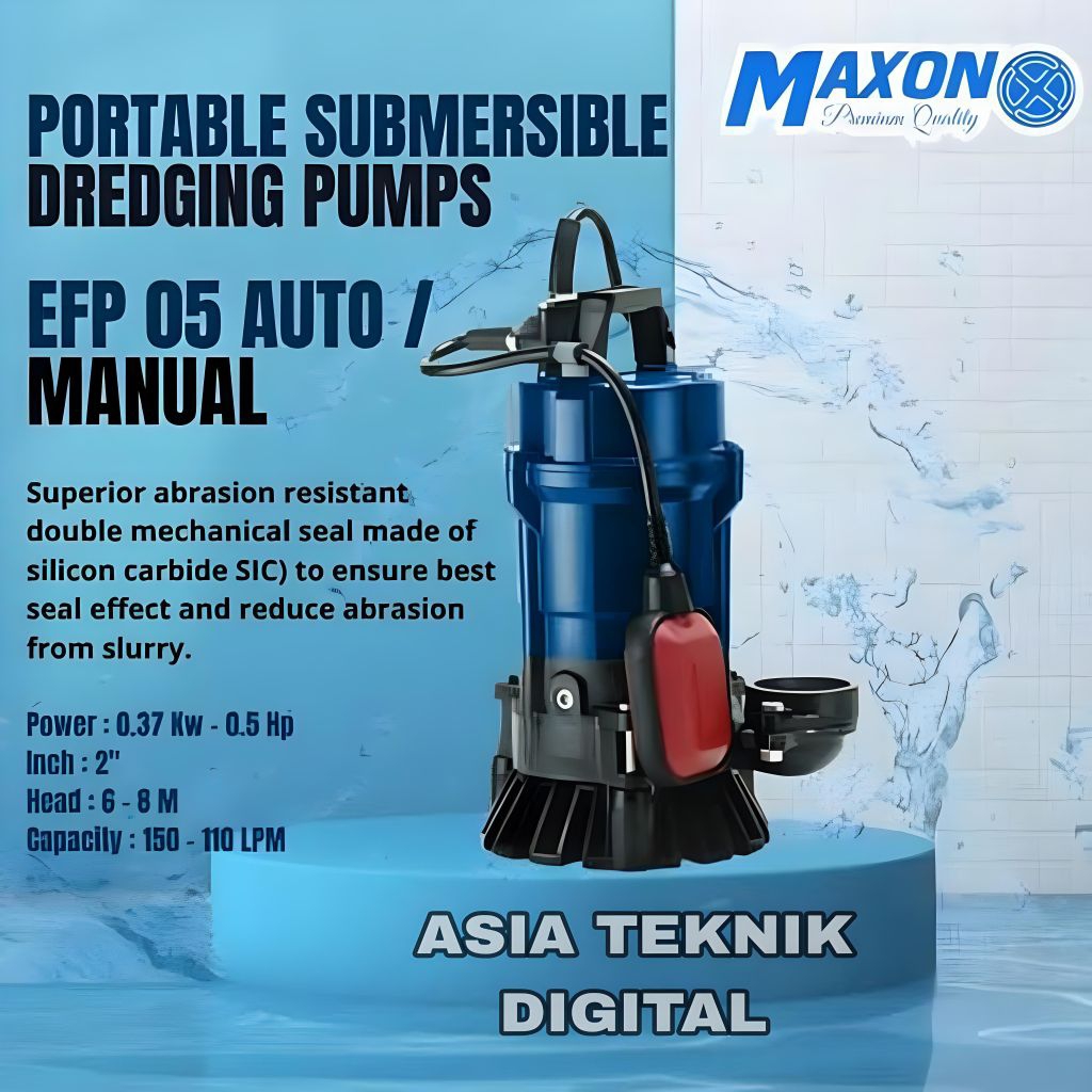 POMPA CELUP AIR KOTOR MAXON EFP 05 AUTO 2INCH POMPA LUMPUR SEWAGE PUMP