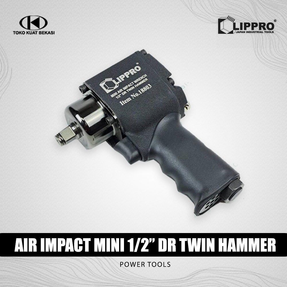 LIPPRO Air impact mini 1/2"DR twin hammer mesin buka baut