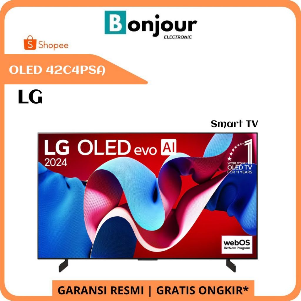 TV OLED LG 42 Inch OLED C4 LG 42C4 OLED LG 42C4PSA 4K Smart TV Pengganti 42C3
