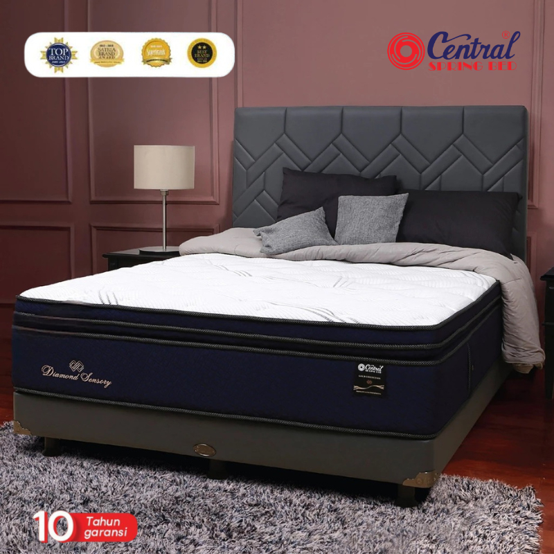 Central Springbed Diamond Sensory | 90/100/120/160/180/200x200 | Matras dan Full Set Gold Collection