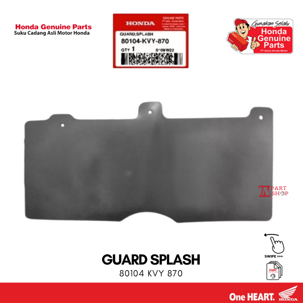 Karet Tahanan Lumpur Spakbor Belakang (Guard Splash) - BeAT Karbu / 80104-KVY-870