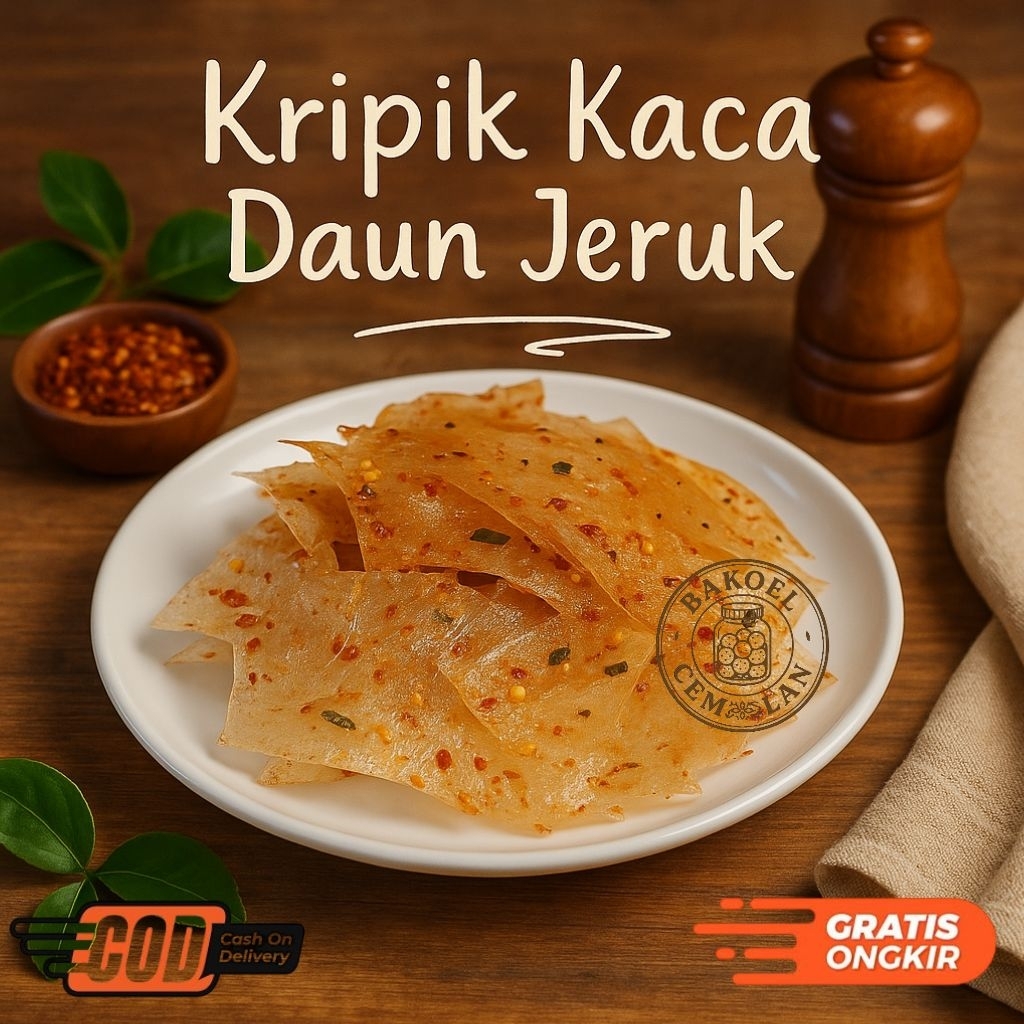 

Kripik Kaca Kripca Pedas Daun Jeruk 100gr 200gr 300gr