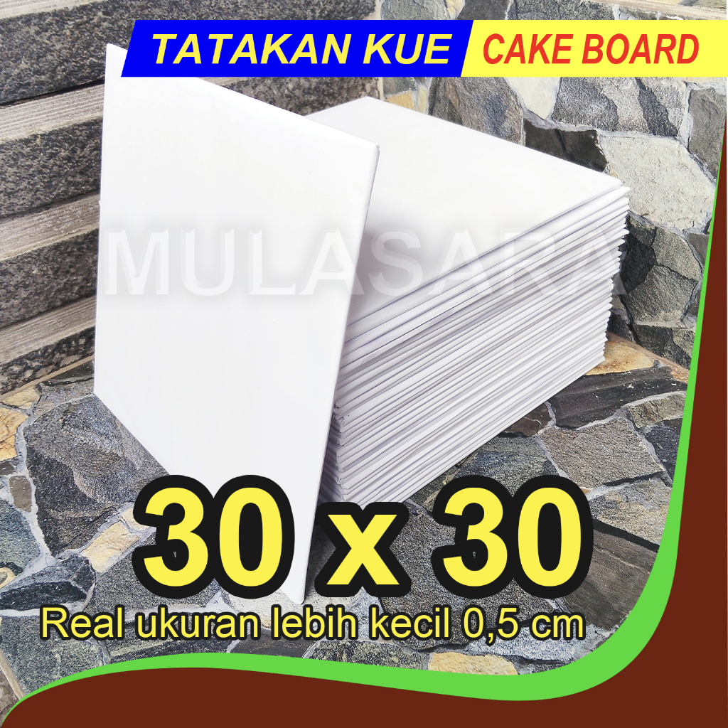 Tatakan kue 30x30 PUTIH cake board / alas kue ulang tahun / tatakan kue ulang tahun
