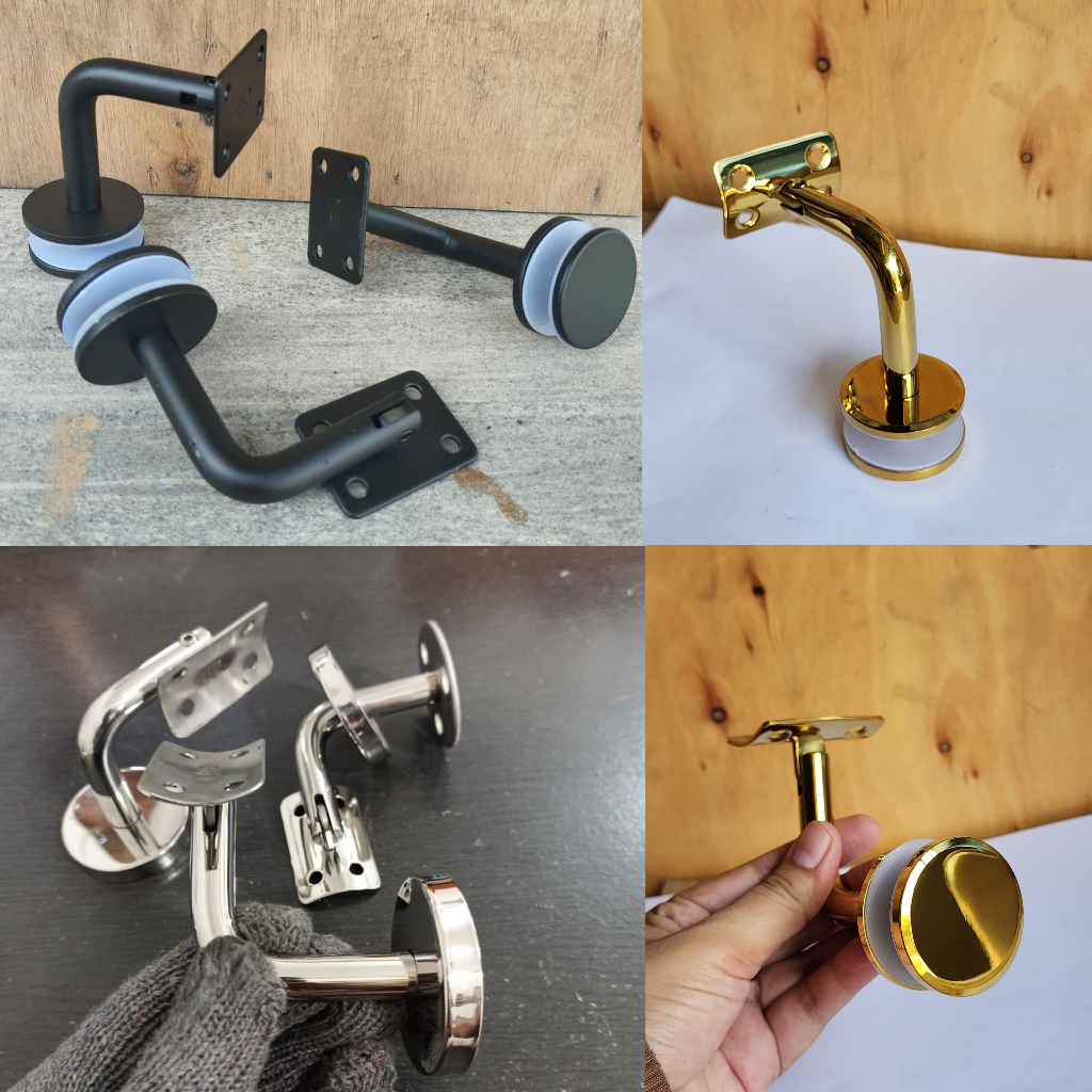 Braket tembok bracket kaca fleksibel handrail pegangan tangga stainless 304 railing tangga mirror ki