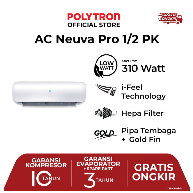 POLYTRON AC Split PAC-05VZI [1/2 PK] I PAC-09VZI [1 PK] Neuva Pro