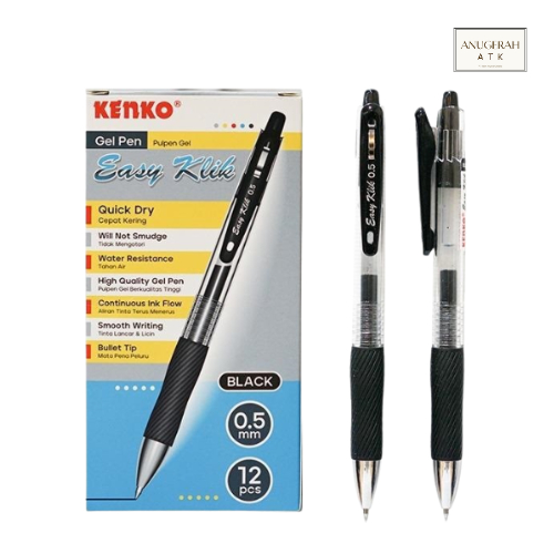 

Pulpen Gel Easy Klik Kenko 0.5 mm