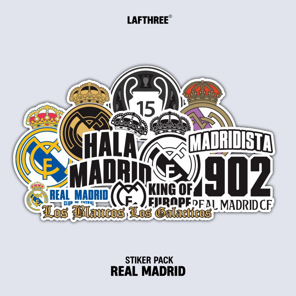 

LAFTHREE Stiker Pack REAL MADRID Waterproof