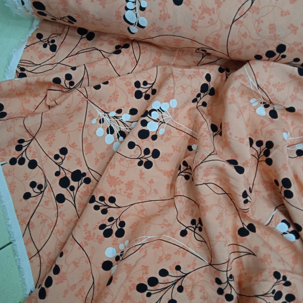 KAIN KATUN RAYON PREMIUM IMPORT MOTIF BUNGA