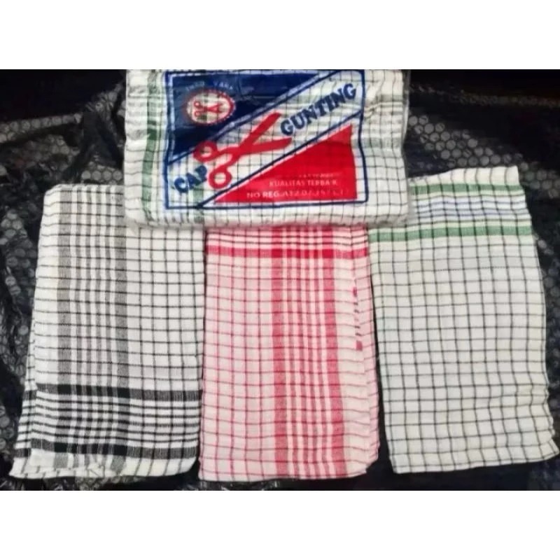 UnikOfficial - 1 Lusin Serbet Dapur Murah Kain Lap Serbet Tangan Dapur Kotak isi 12 Pcs