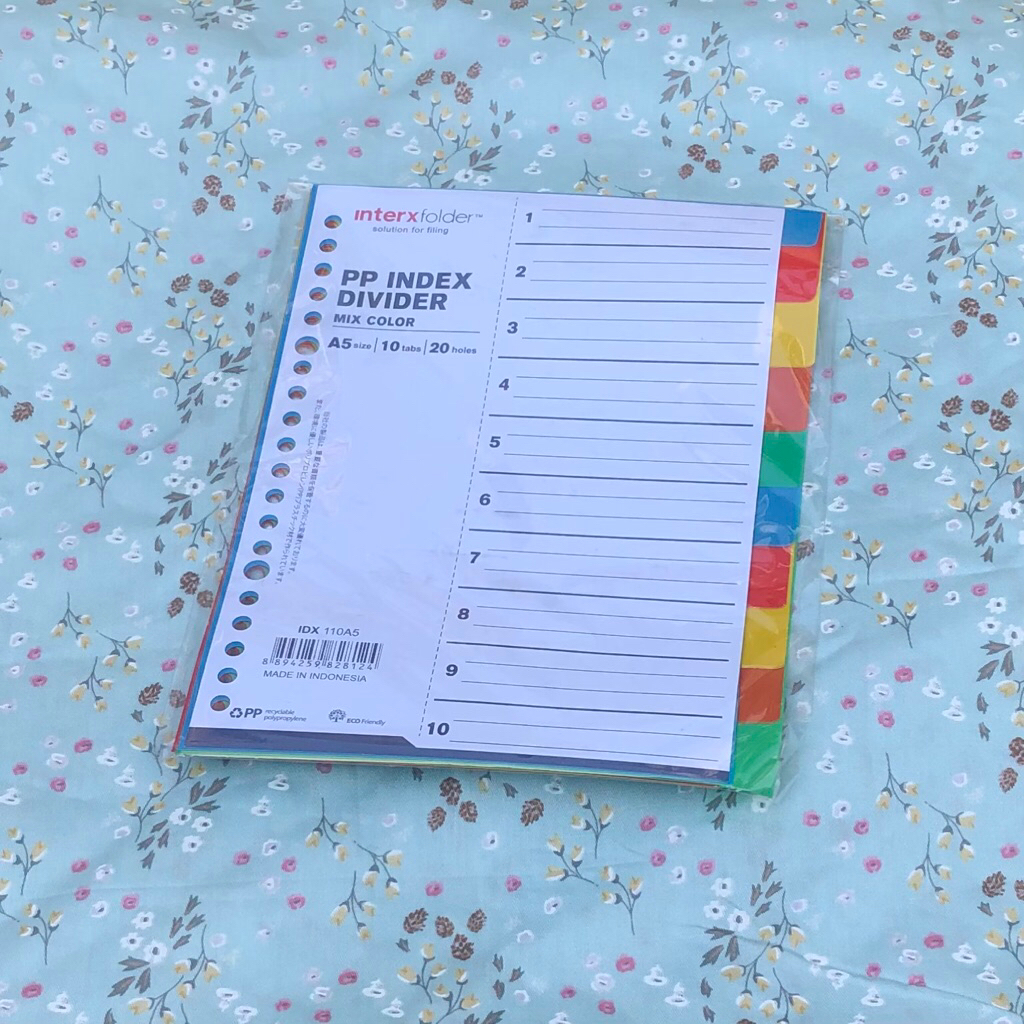 

Pembatas Binder A5 (20 Ring) 10 Tab Warna Sesuai Gambar