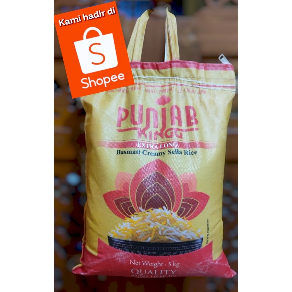 

[MURAH] Beras Basmati India Premium PUNJAB KINGG kemasan 5kg Asli Long Grain XXL Creamy Sella Nasi Kebuli Nasi Mandhi Nasi Biryani - Beras Basmati PUNJAB KINGG