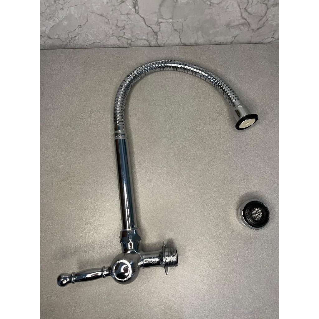 KRAN ANGSA FLEXIBLE / KRAN ANGSA TEMBOK / KRAN LEHER ANGSA STAINLESS STEEL