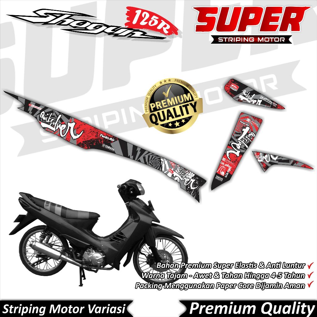 Stiker Shogun 125r Anti Luntur keren Striping Shogun 125r Injeksi Striping Suzuki Shogun 125r Quick 