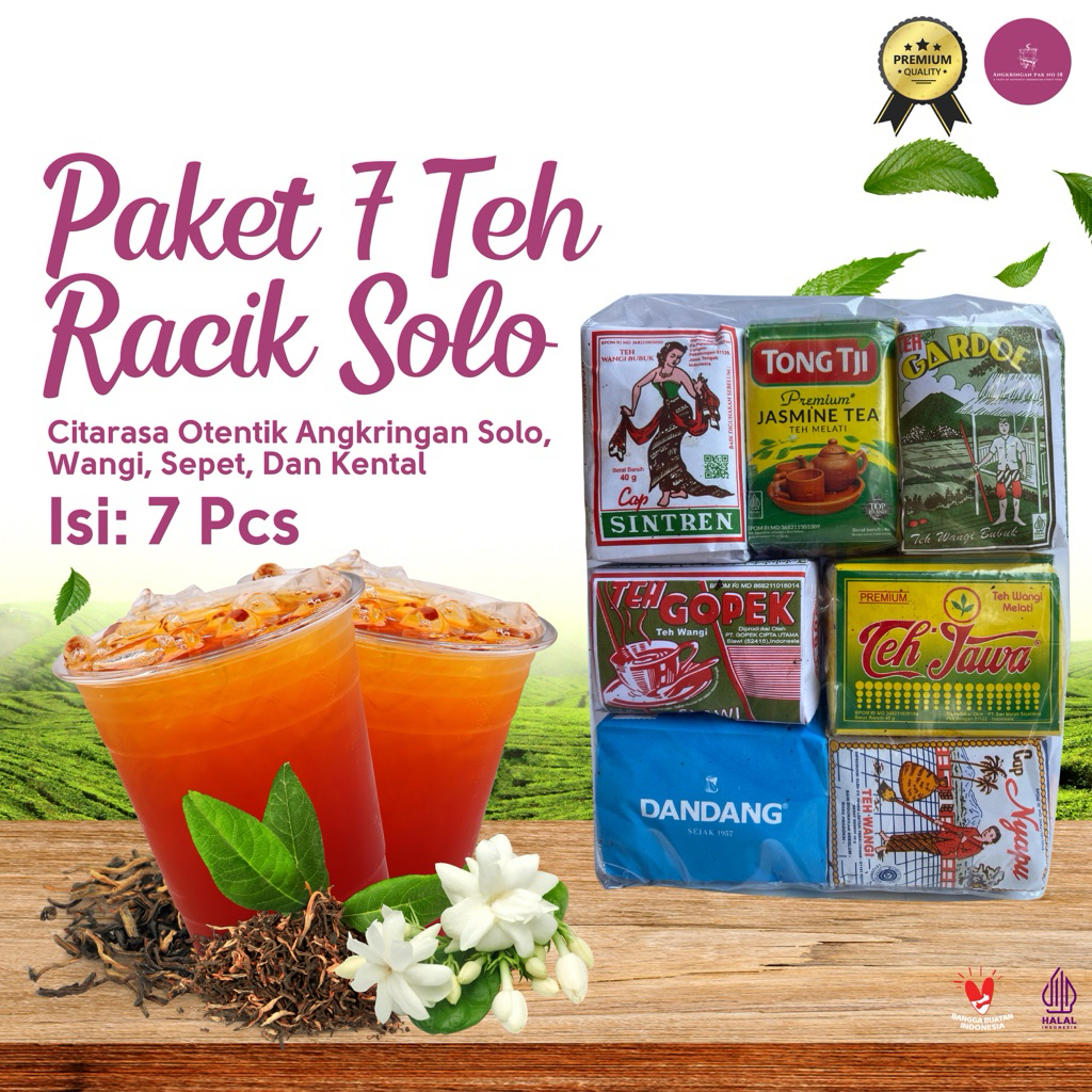 

Paket 7 Teh Racik Khas Solo Asli Termurah Di Shopee Wangi Sepet Kentel Paket Jualan es Wedangan Angkringan