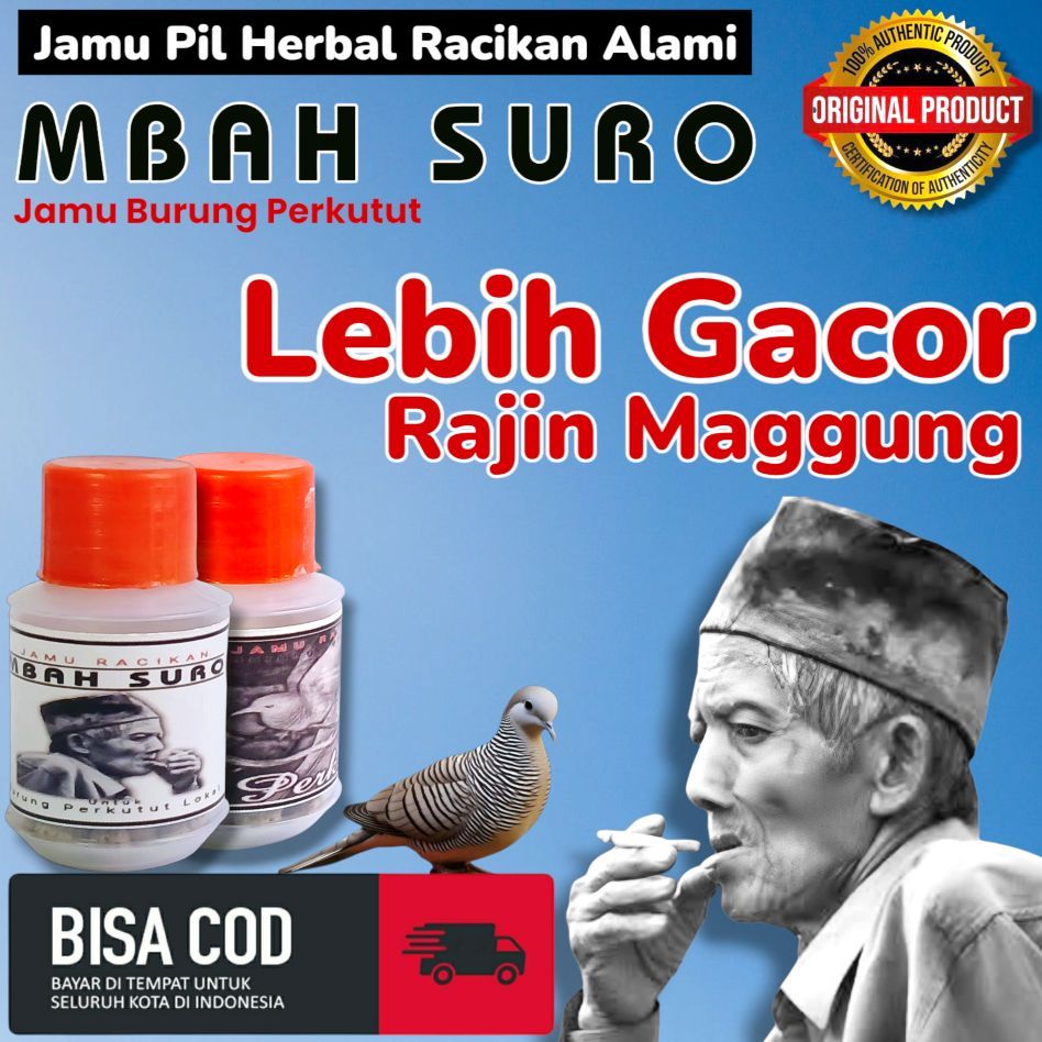 Jamu burung perkutut model pil herbal racikan Mbah Suro herbal alami
