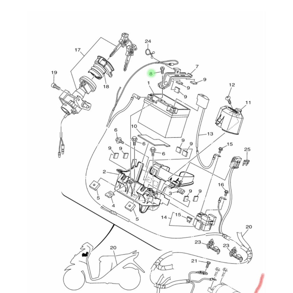 BAUT BREKET AKI XEON RC XEON RC ORIGINAL YAMAHA