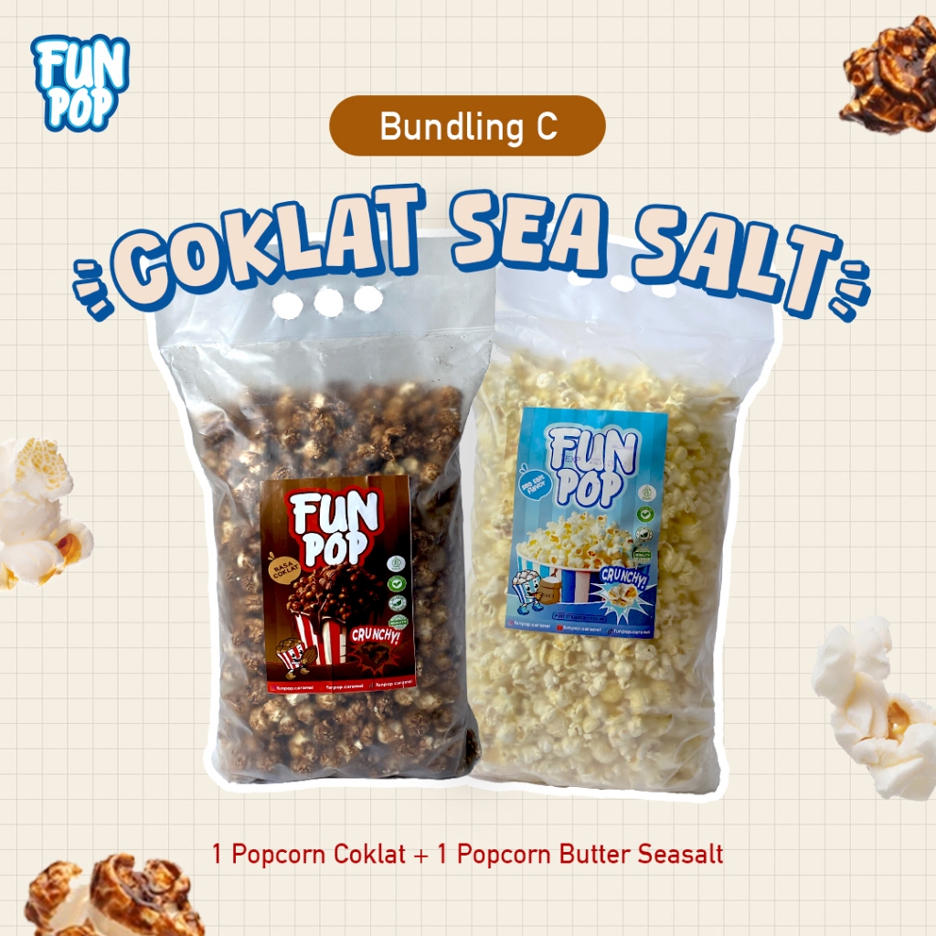

Funpop Popcorn Combo – Chocolate & Butter Sea Salt