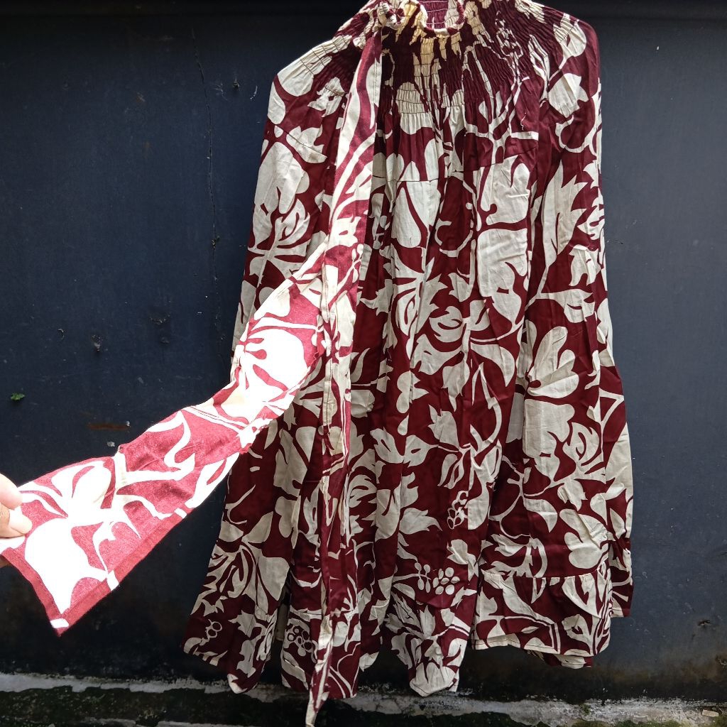 Preloved Rok Wanita Batik Panjang Pinggang Karet