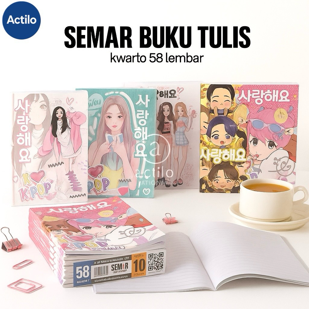 

Buku Tulis Semar Premium All Series 58 Lembar (1 PACK) - Semar Buku Tulis 58 Lembar Ukuran Kwarto