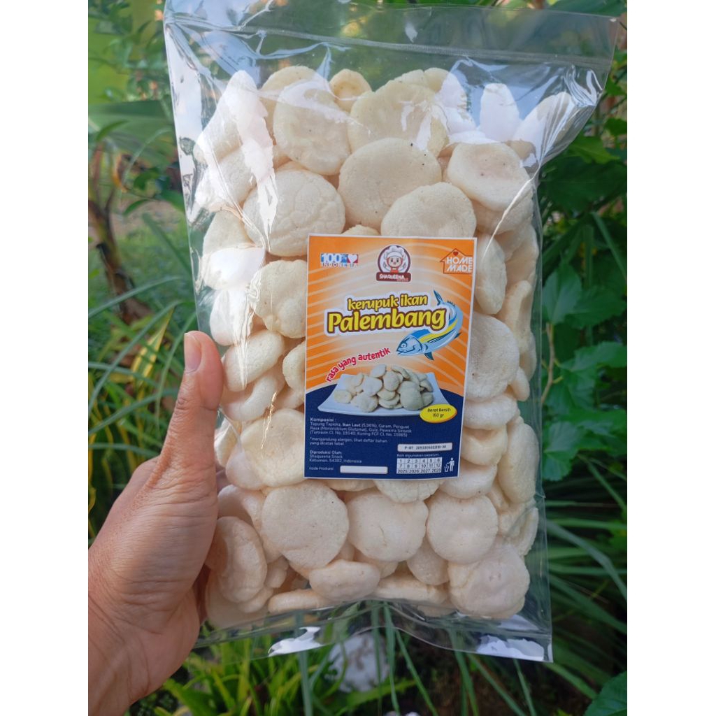 

Kerupuk ikan palembang 150gr kemasan mini/kerupuk ikan/kemplang palembang