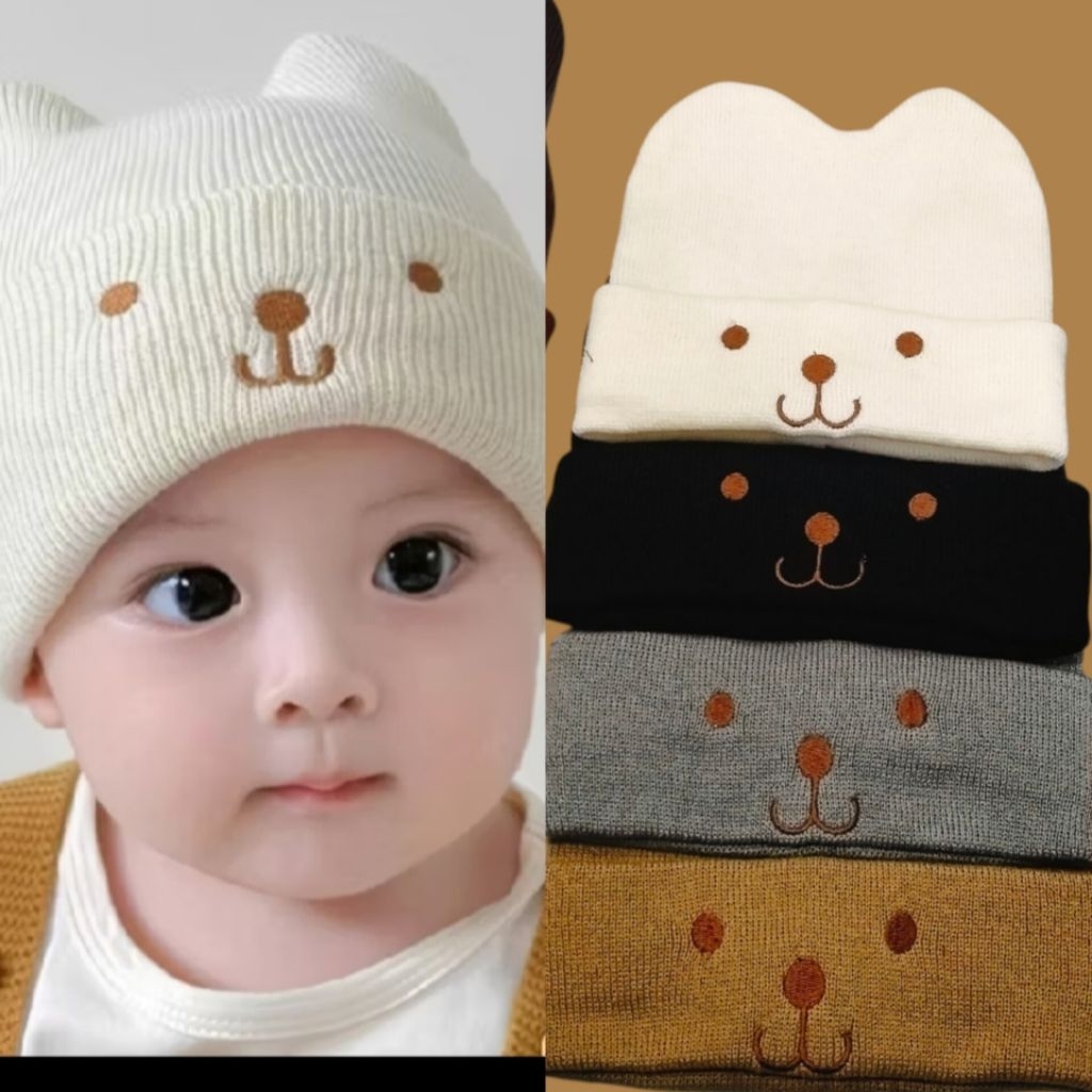 topi catters bayi Newborn, kupluk anak 1 - 5 tahun Lo laki laki perempuan
