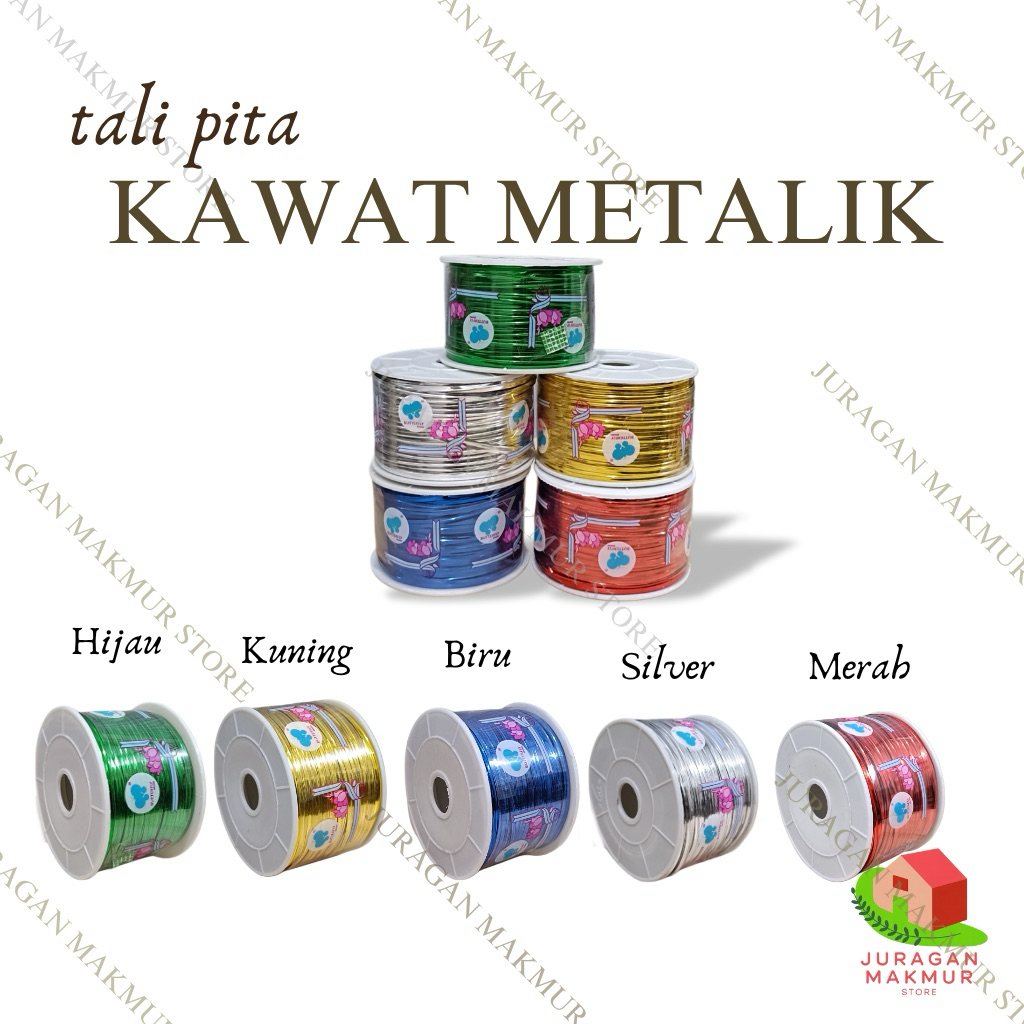 

PITA KAWAT METALIK/TALI KAWAT SOUVENIR 1 ROLL ISI 100 YARD (-/+ 91 M)
