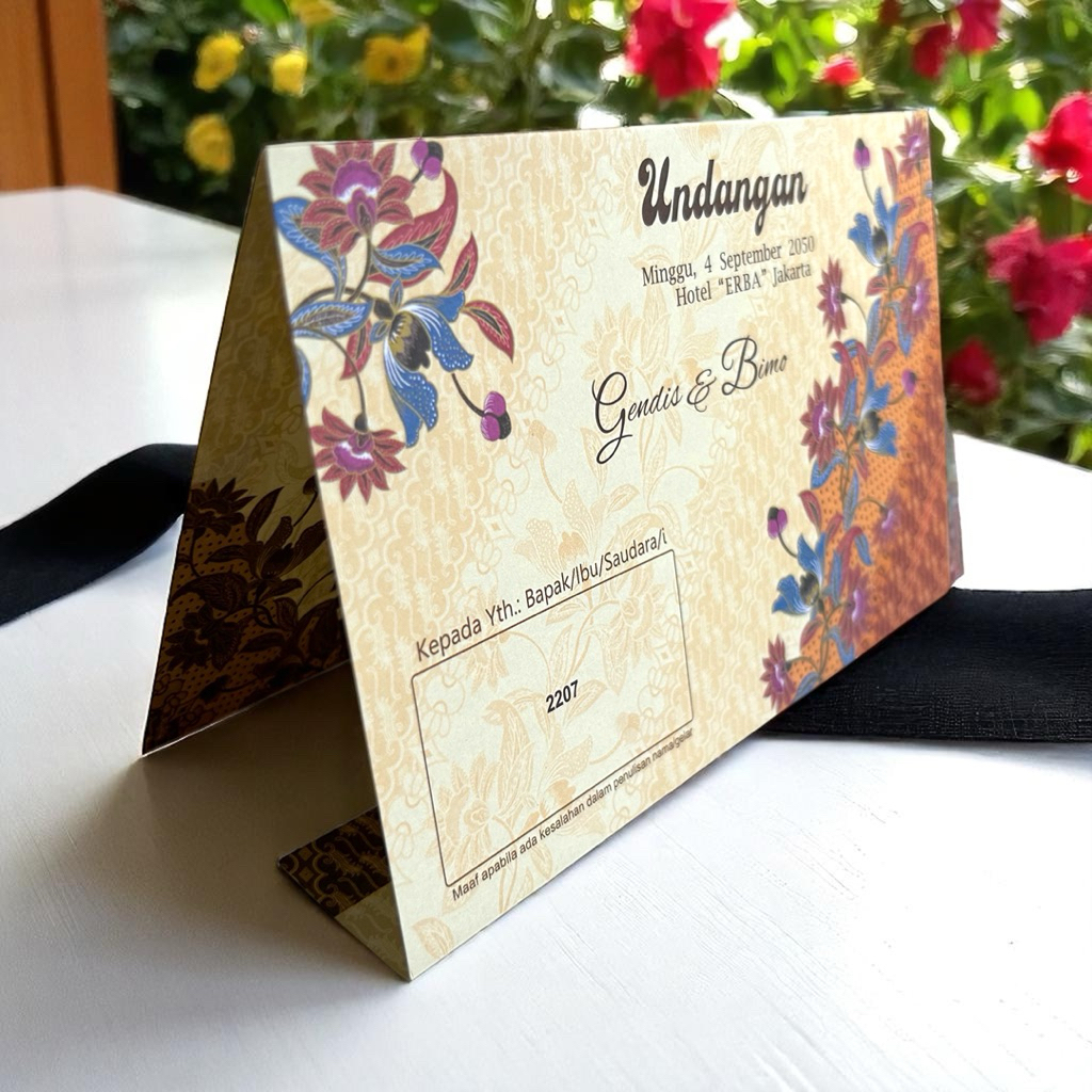 Blangko Undangan Kosong Pernikahan Erba  BLANKO UNDANGAN  MURAH Simple 2207