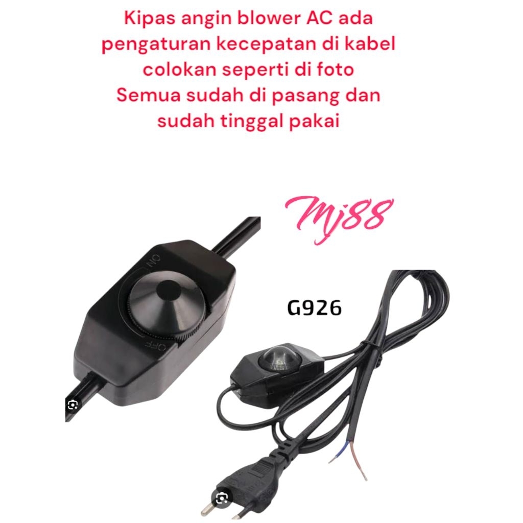 Mj88 Dimmer Kipas Angin Blower Ac Ukuran 3Pk (Size Kecil) 3 Daun Dan 2 Daun / Kipas Angin Dimmer /