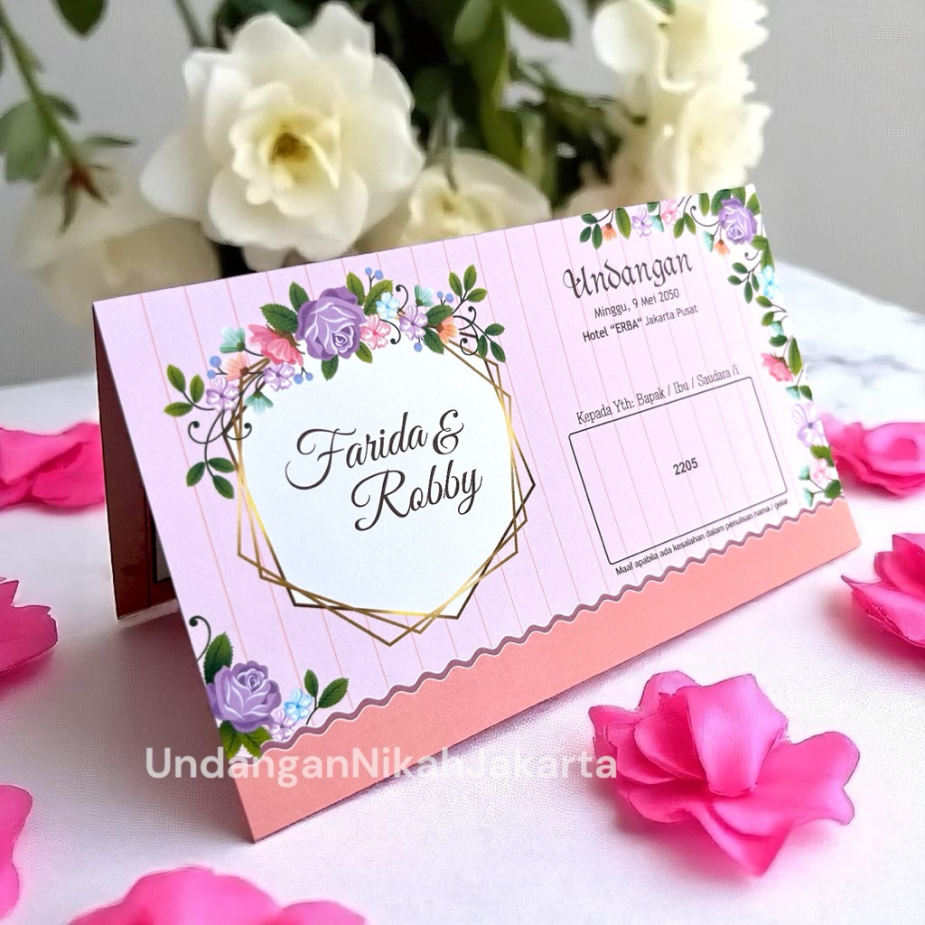 Blangko Undangan Kosong Pernikahan Erba  BLANKO UNDANGAN  MURAH Simple 2205