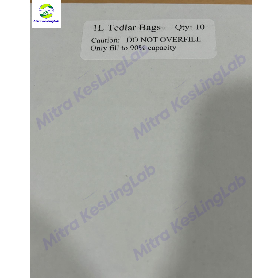 GAS SAMPLING BAG 1 LITER || TEDLAR BAG 1 LITER || ZEFON TEDLAR BAG 1 LITER