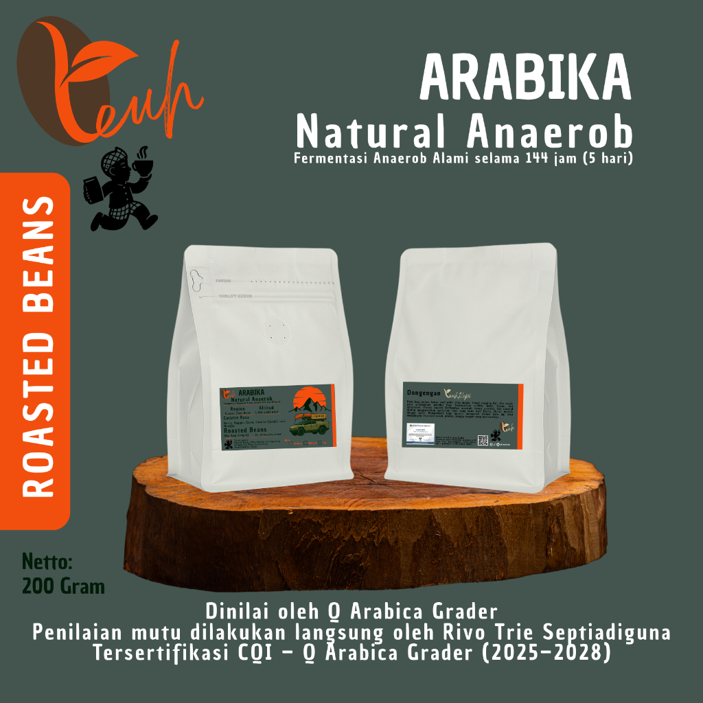 

Kopi Arabika Natural Anaerob - Roasted Beans - Biji Kopi Sangrai - Java Preanger