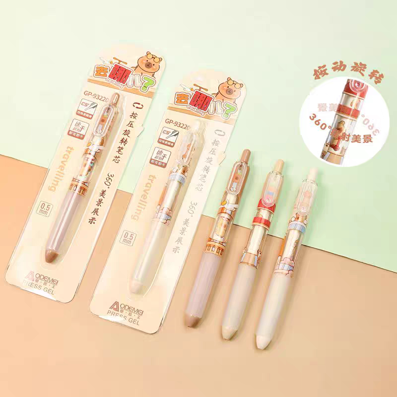 

Pulpen Pen Putar Lucu Capybara Kapibara Kapibala Capibala/ Cute Rotating Pen Decorative Karakter Character Capybara